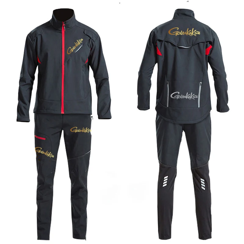 Fishing Rain Suit - เสื้อกันลมกันน้ำสำหรับฤดูหนาวเสื้อแขนยาวตกปลาสำหรับผู้ชายเสื้อกันลมสำหรับตกปลาตั้งแคมป์ตกปลากางเกงตกปลากางเกงตกปลาแบบหนาเสื้อโค้ทเด็กผู้หญิง