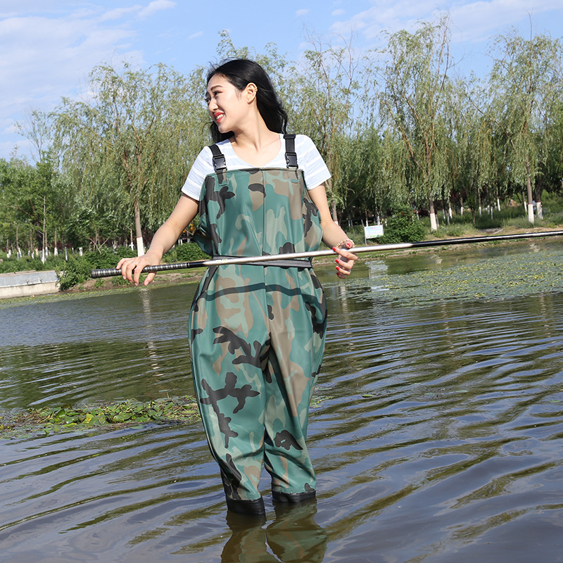 Fishing Waders - EU37-45 กันน้ํา Anti-สวมใส่เสื้อผ้าตกปลารองเท้ากลางแจ้งการล่าสัตว์ซักผ้ารถยนต์ Overalls หน้าอก Waders