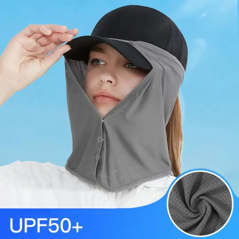 Fishing Mask Sun Protection - Quick Drying หมวกตกปลา Face คอบังแดดหน้ากากหมวก UV