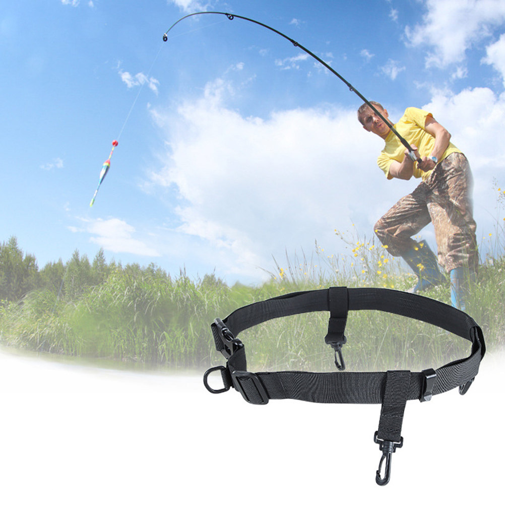Fishing Waders - เข็มขัดคาดเอวสำหรับตกปลา 2 ชิ้น สายรัดนิรภัยแบบปรับได้สำหรับนักตกปลา พร้อมหัวเข็มขัดปลดเร็ว ตะขอรูปตัว