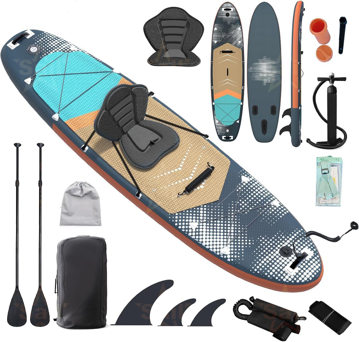Fishing Backpack - กระดานพายลมอเนกประสงค์ SUP พร้อมอุปกรณ์ครบชุด ปั๊มลม สายรัด กระเป๋าเป้