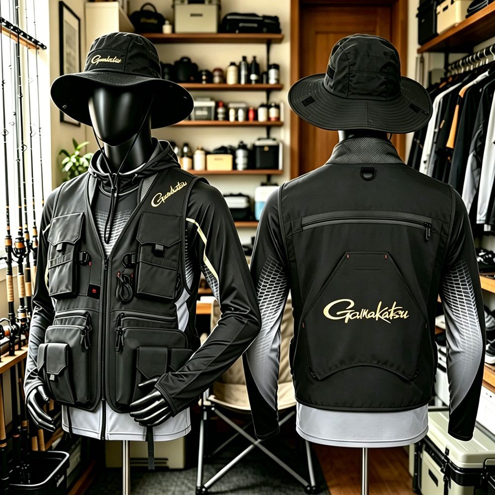 Fishing Vest - เสื้อกั๊กตกปลา Gamakatsu สำหรับผู้ชาย มีหลายกระเป๋า แห้งเร็ว ระบายอากาศได้ดี