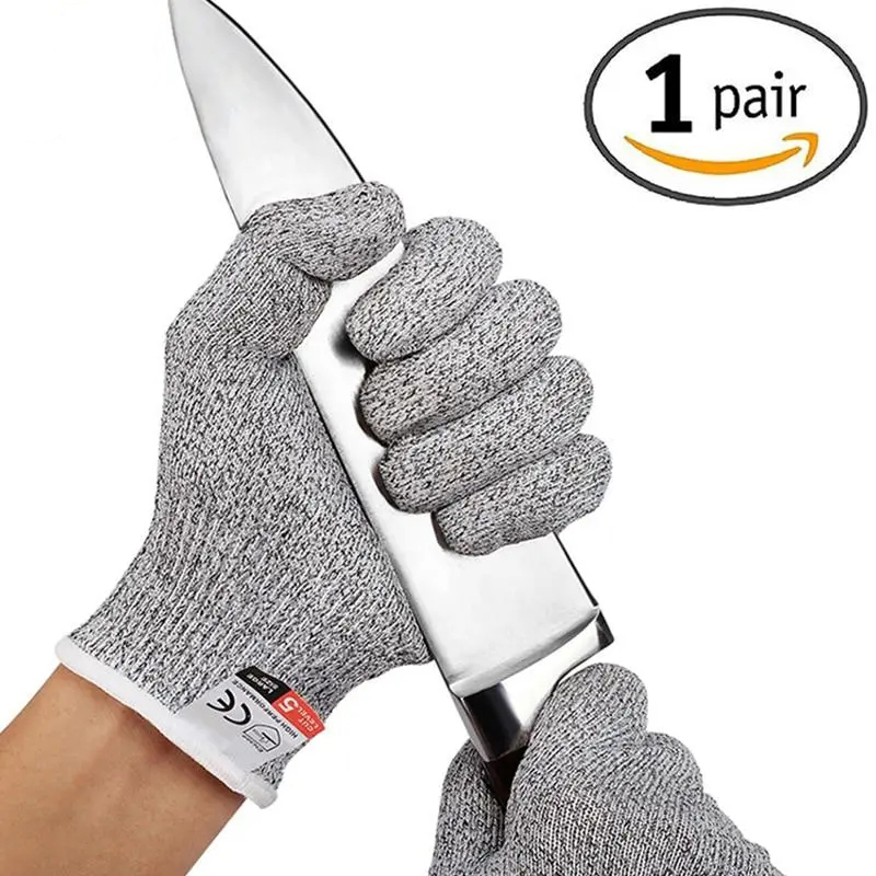 Fishing Gloves - ระดับ 5 ตัดหลักฐาน Stab ทนลวดโลหะถุงมือครัว Butcher