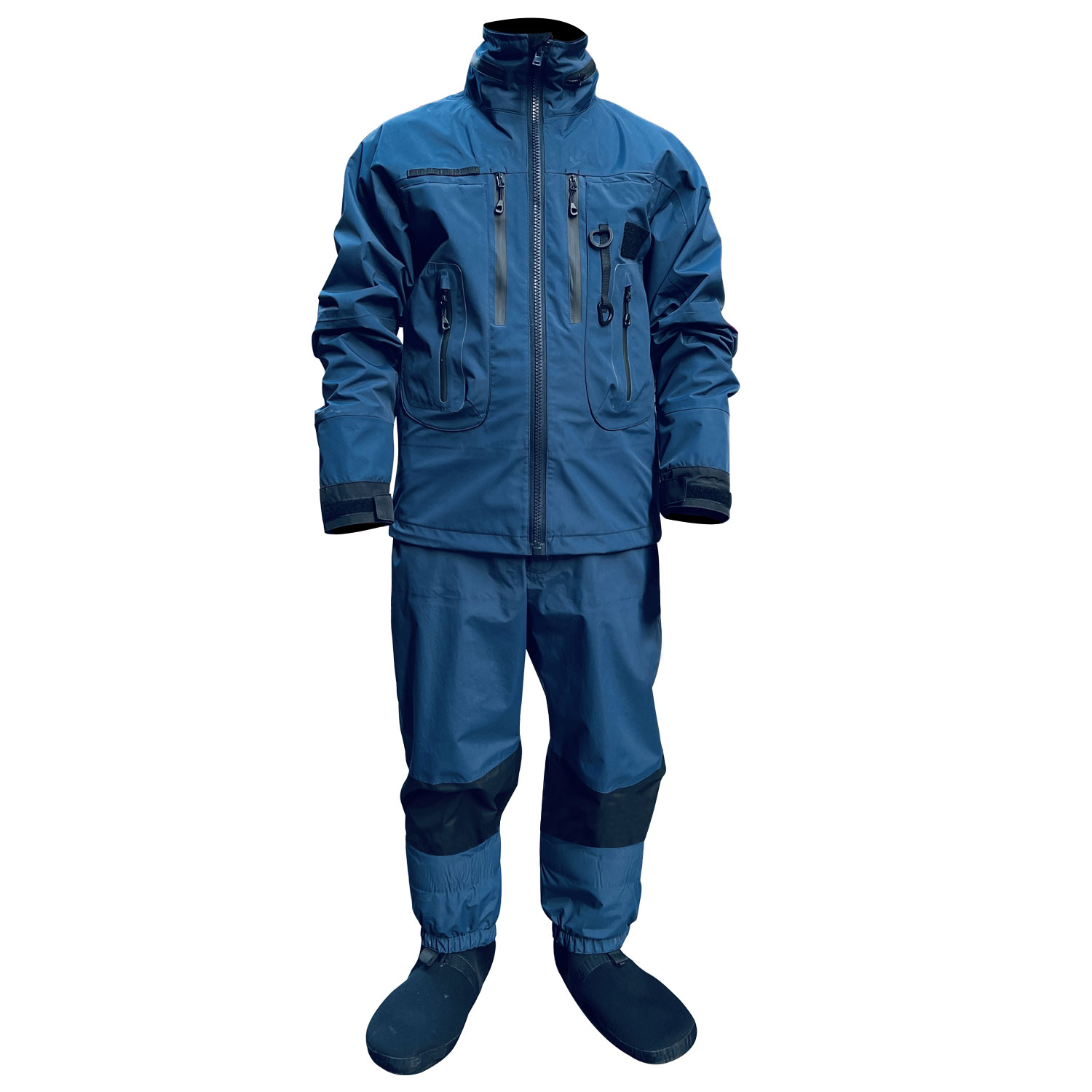 Fishing Rain Suit - กันน้ำฝนตกปลาชุดฉนวนเอว Wader และ Hooded Wading Jacket