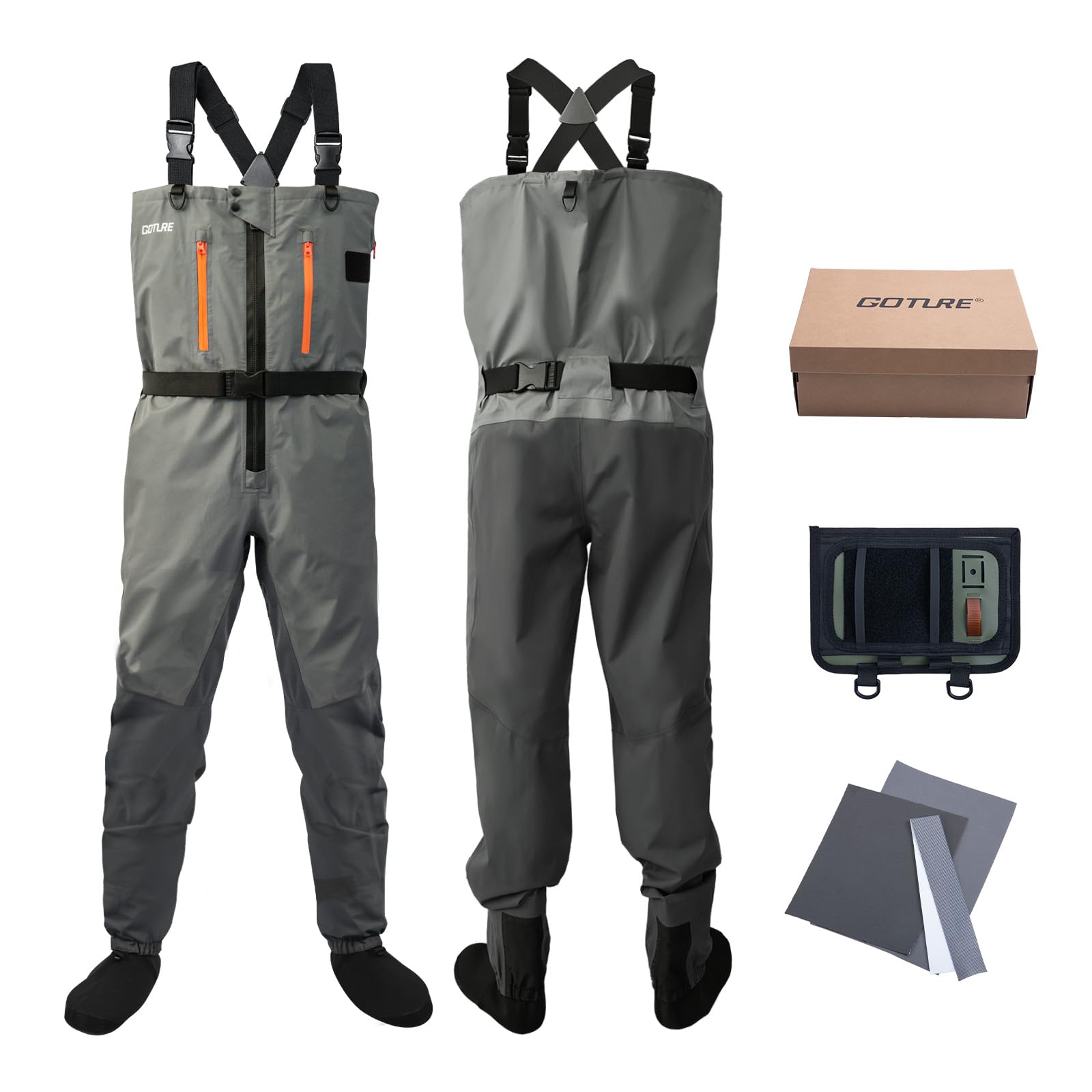 Goture 5 ชั้นกันน้ําตกปลาล่าสั - Fishing Waders บทวิจารณ์และราคา