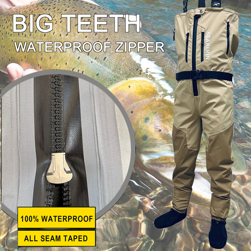 ซิปด้านหน้าBreathable Stoutหน้ - Fishing Waders บทวิจารณ์และราคา