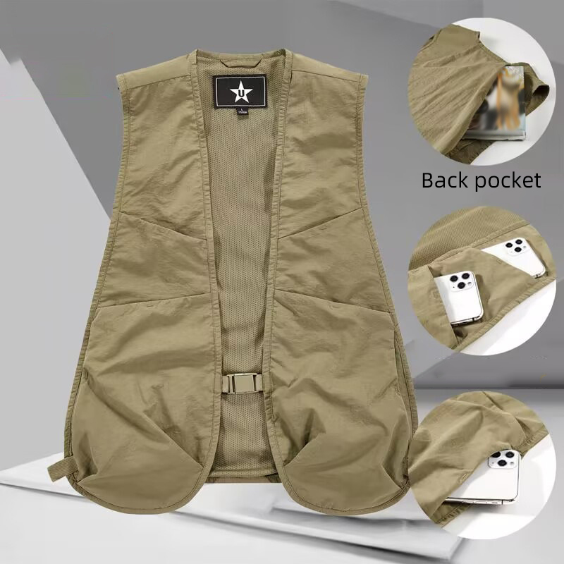 น้ําหนักเบาUnisexเสื้อกั๊กหลาย - Fishing Vest บทวิจารณ์และราคา