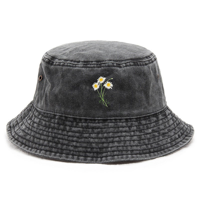 หมวกบักเก็ตผ้าฝ้ายลายดอกไม้สไต - Fishing Hat บทวิจารณ์และราคา